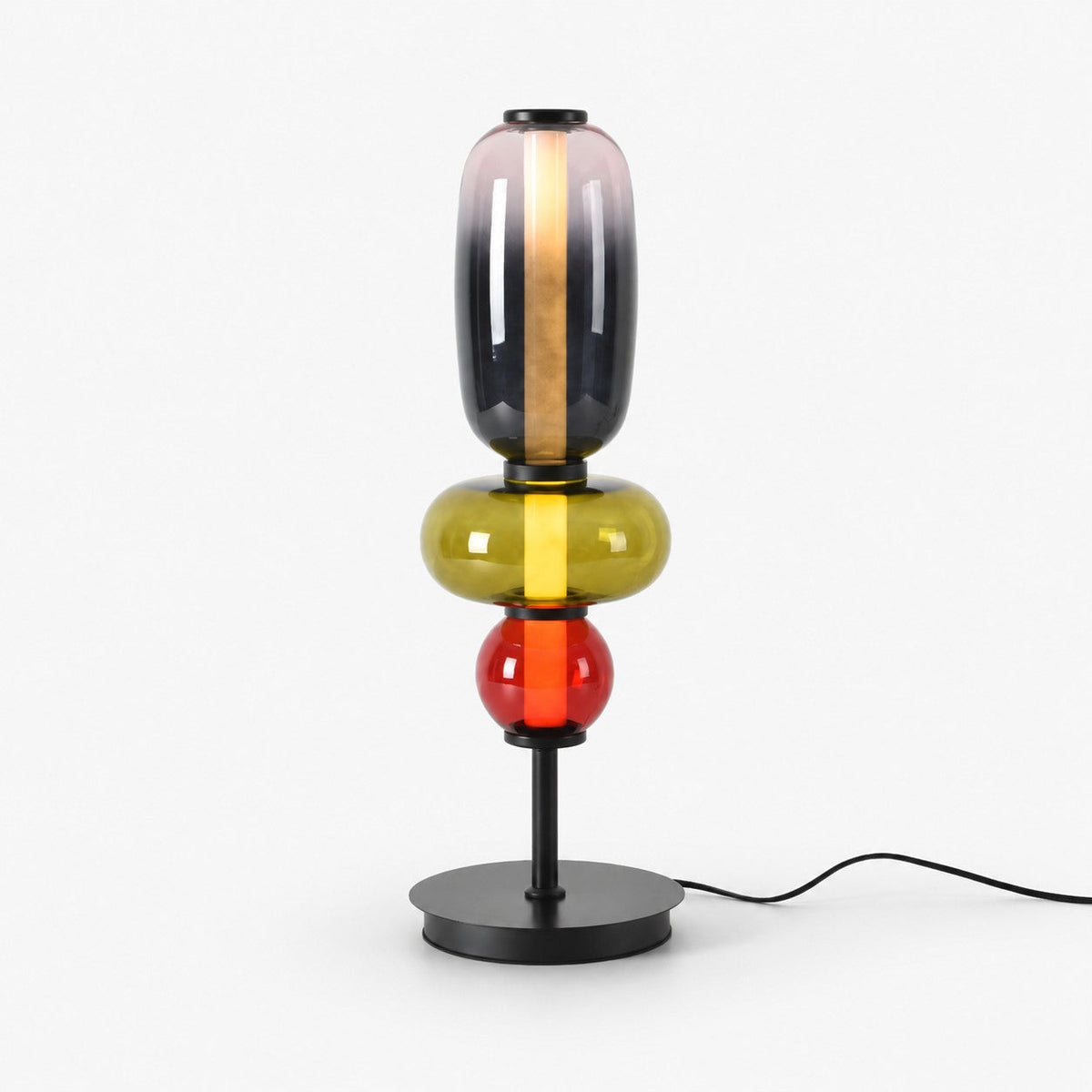 Candied Glass Table Lamp Hand Blown Textured Glass Ambient Light