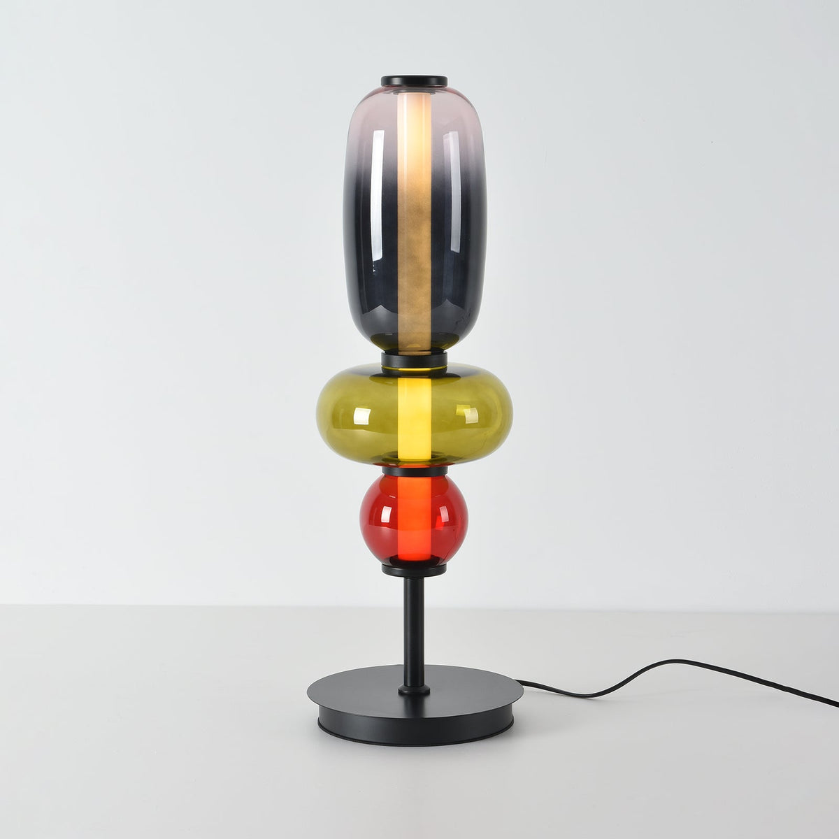 Candied Glass Table Lamp Hand Blown Textured Glass Ambient Light