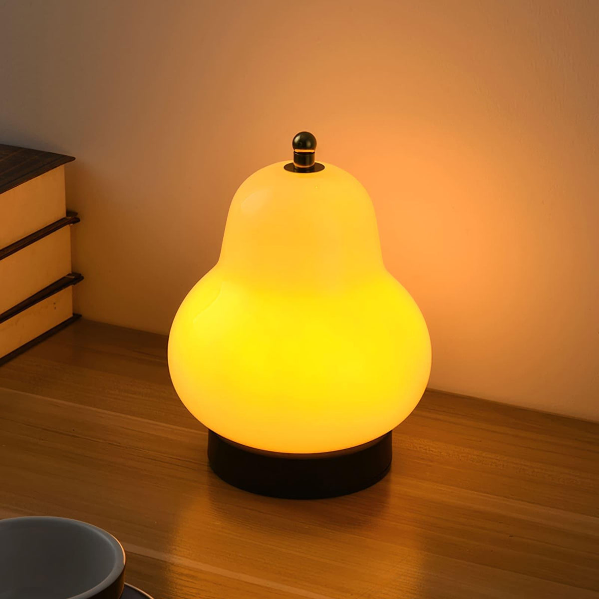 Pear Shaped Cordless Table Lamp Rechargeable Warm LED Accent Light