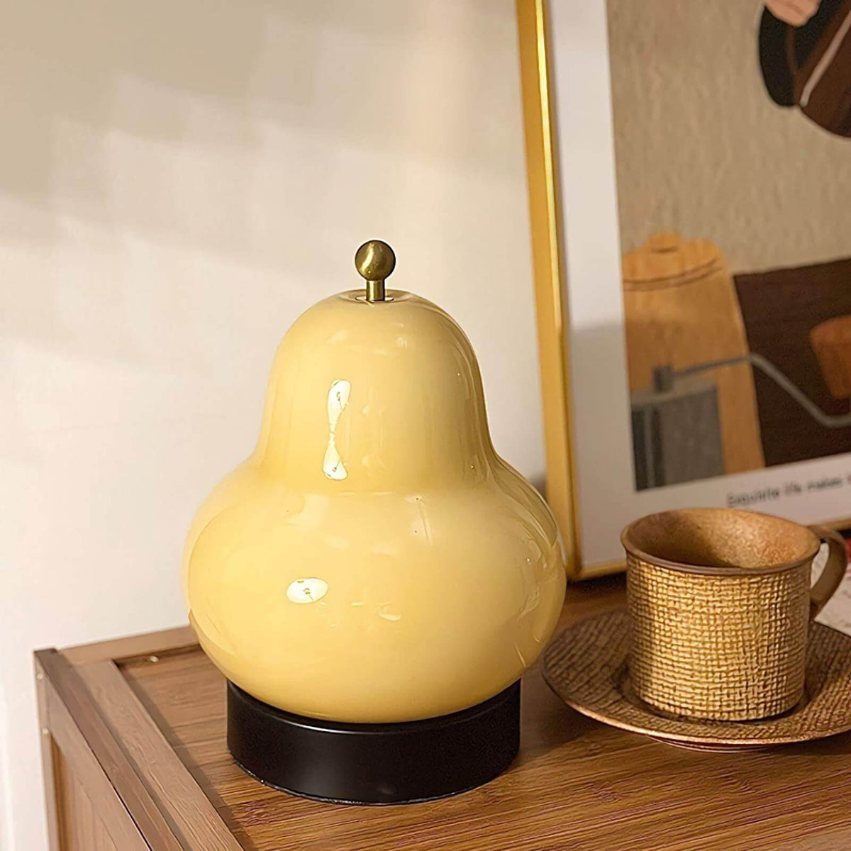 Pear Shaped Cordless Table Lamp Rechargeable Warm LED Accent Light