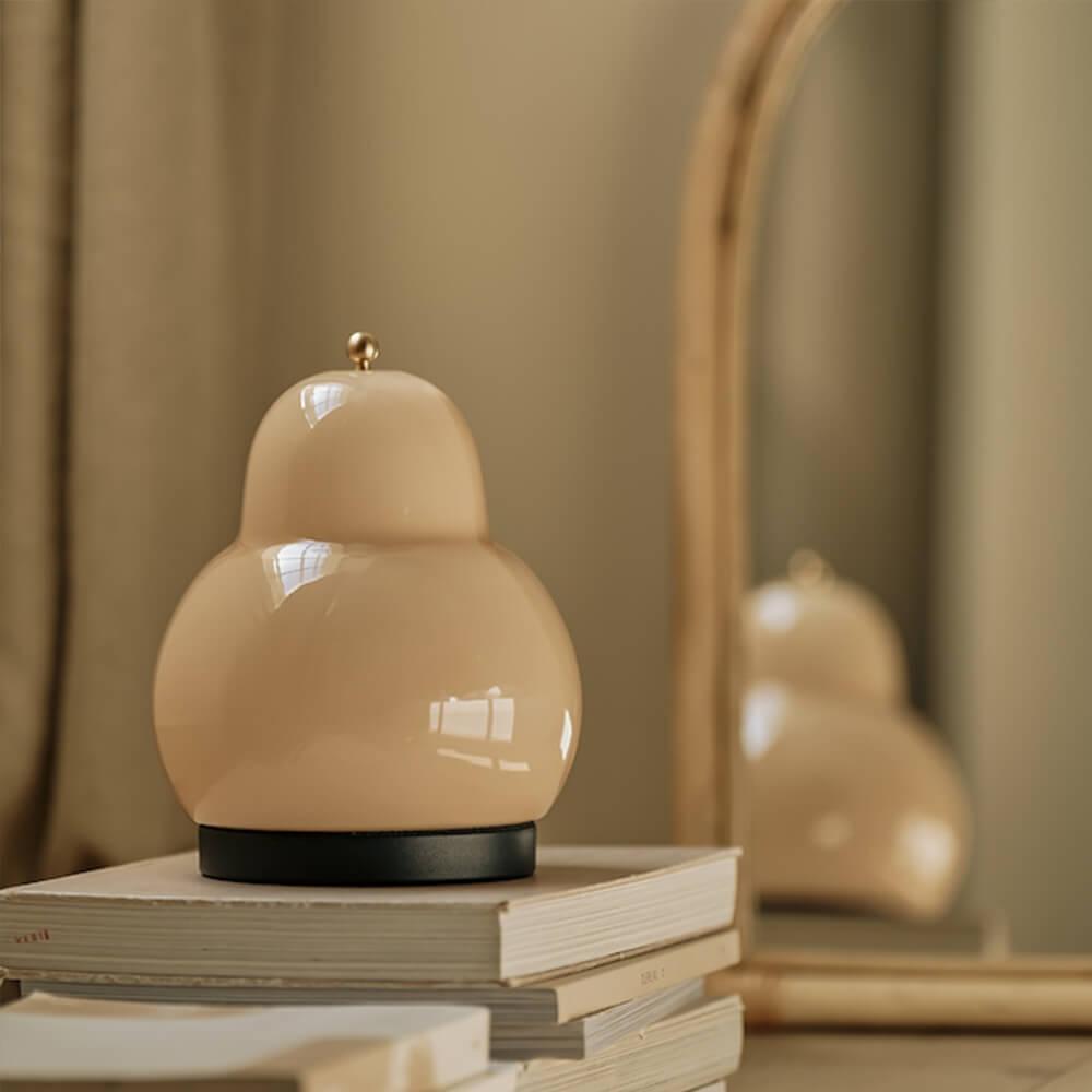 Pear Shaped Cordless Table Lamp Rechargeable Warm LED Accent Light