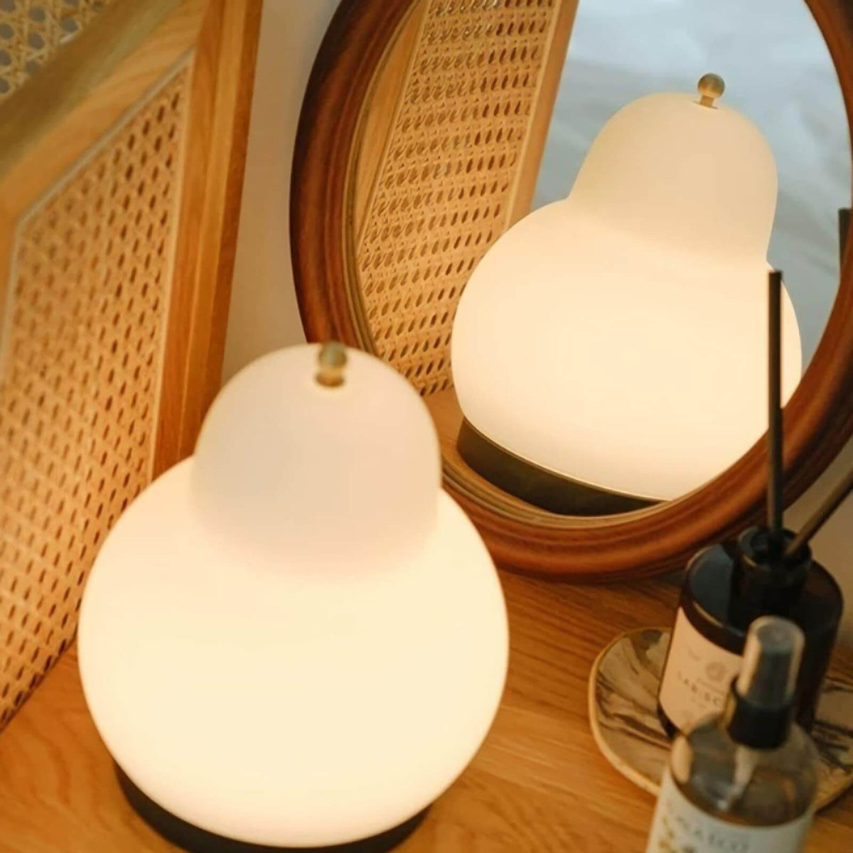 Pear Shaped Cordless Table Lamp Rechargeable Warm LED Accent Light
