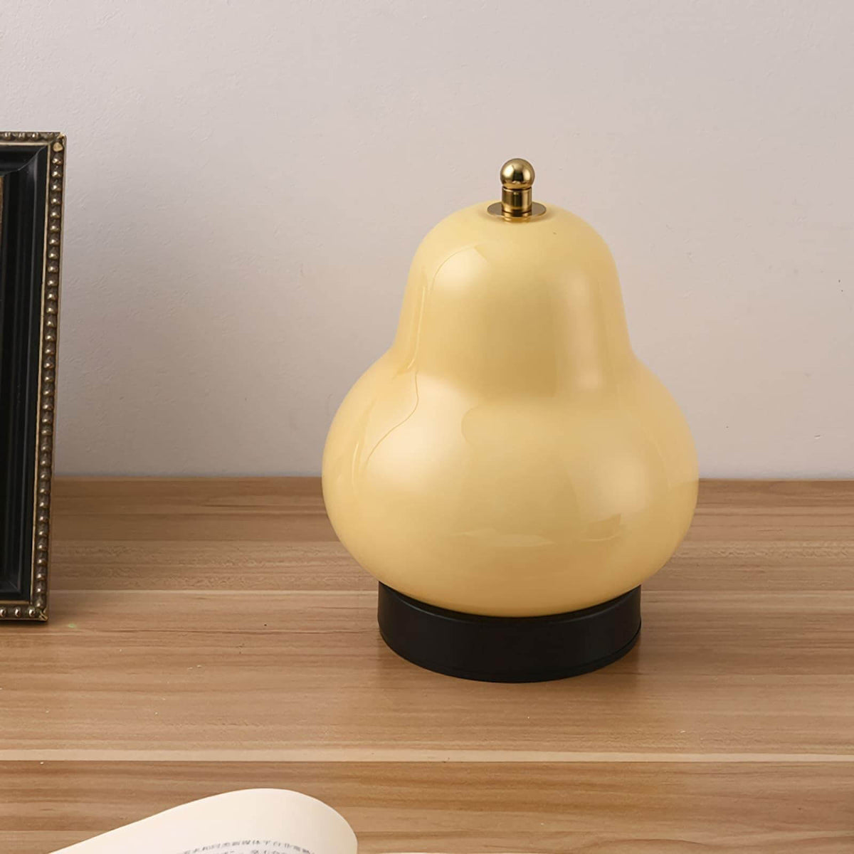 Pear Shaped Cordless Table Lamp Rechargeable Warm LED Accent Light