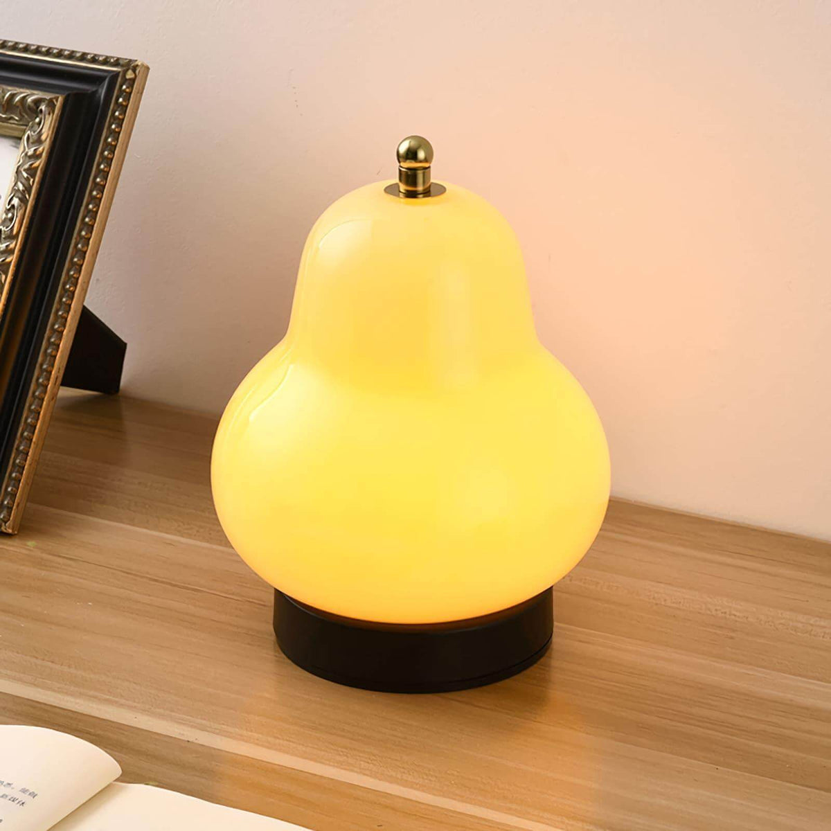 Pear Shaped Cordless Table Lamp Rechargeable Warm LED Accent Light