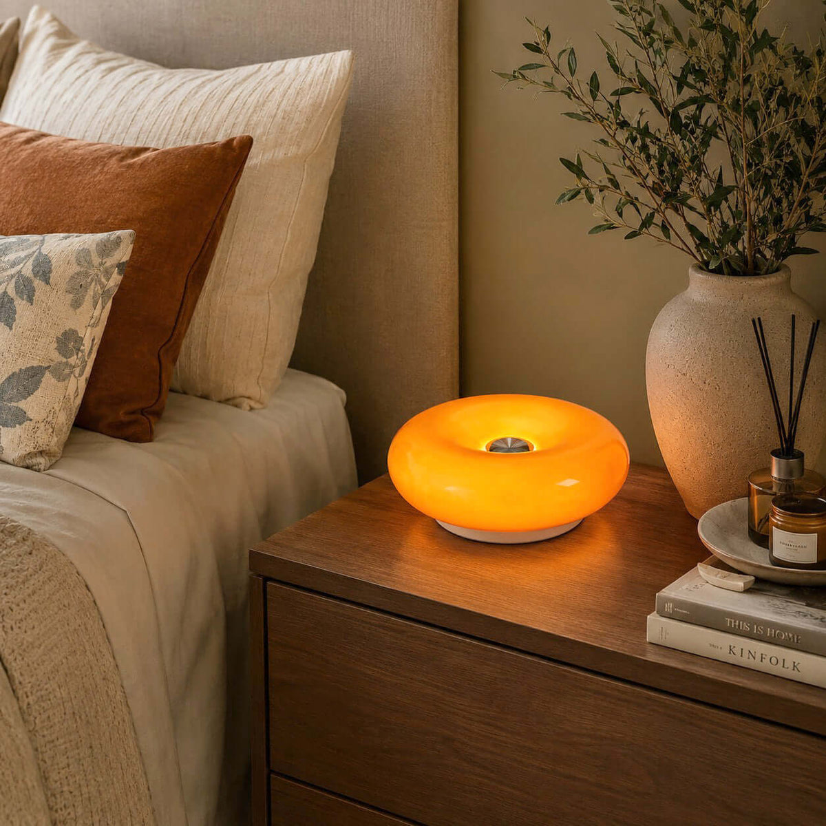 Donut Table Lamp Cordless Rechargeable LED Novelty Accent Light