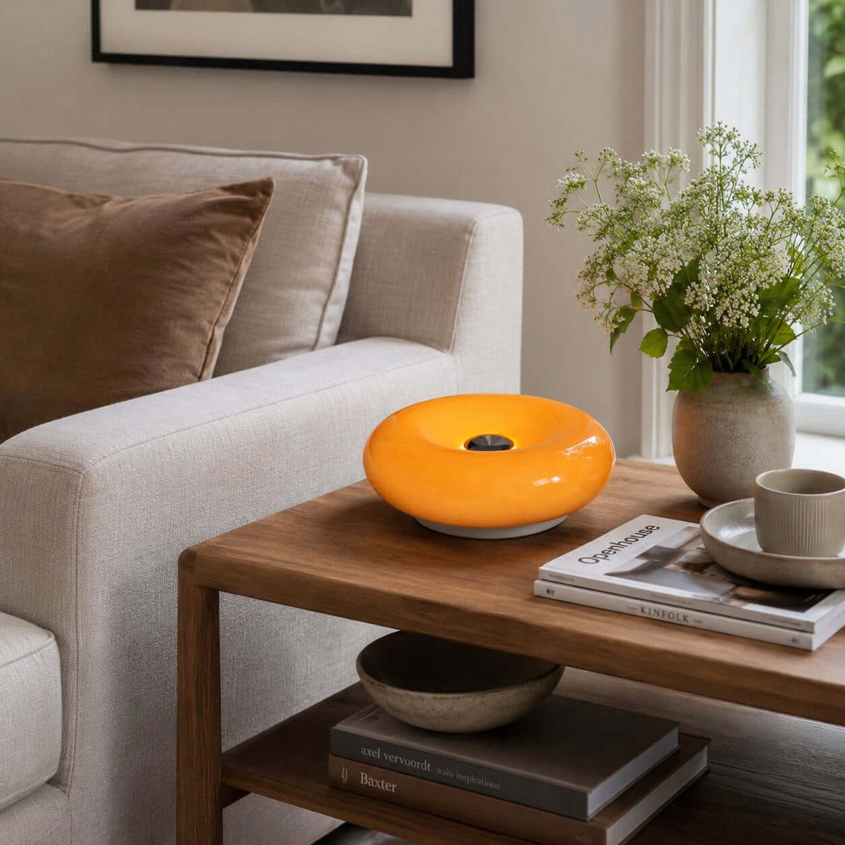 Donut Table Lamp Cordless Rechargeable LED Novelty Accent Light