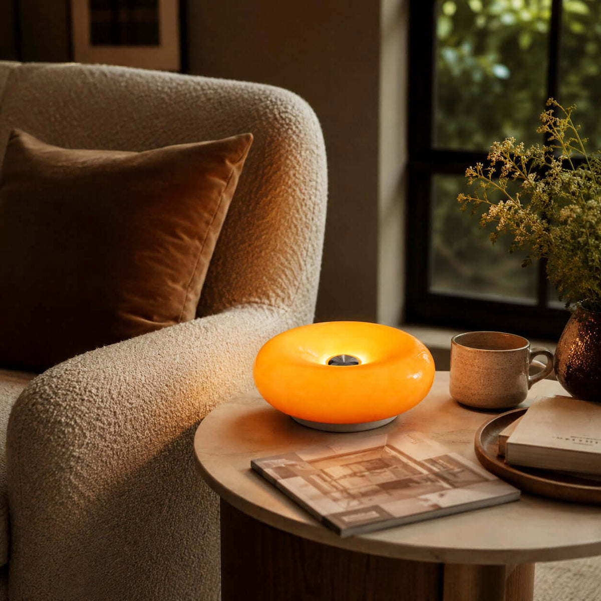 Donut Table Lamp Cordless Rechargeable LED Novelty Accent Light