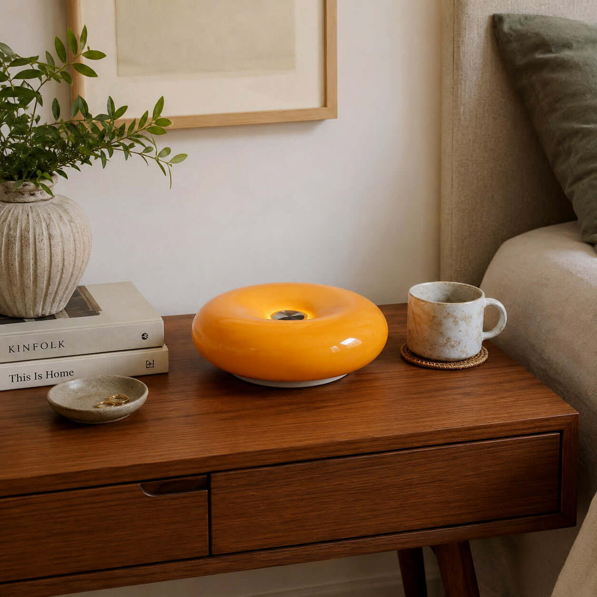 Donut Table Lamp Cordless Rechargeable LED Novelty Accent Light