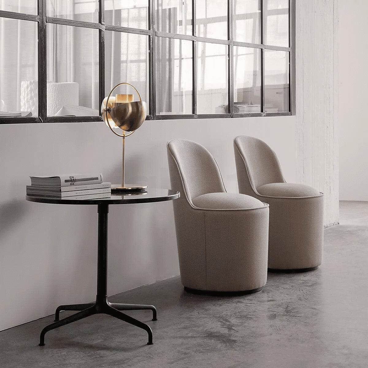Deformed Ball Table Lamp Sculptural Ceramic Warm LED Accent Light