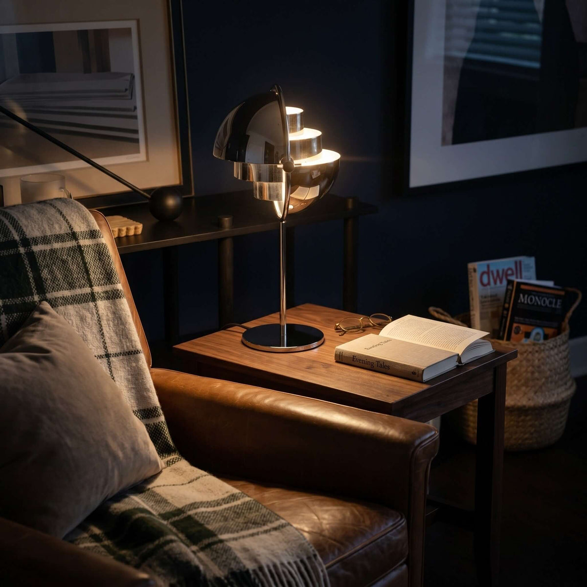 Deformed Ball Table Lamp Sculptural Ceramic Warm LED Accent Light