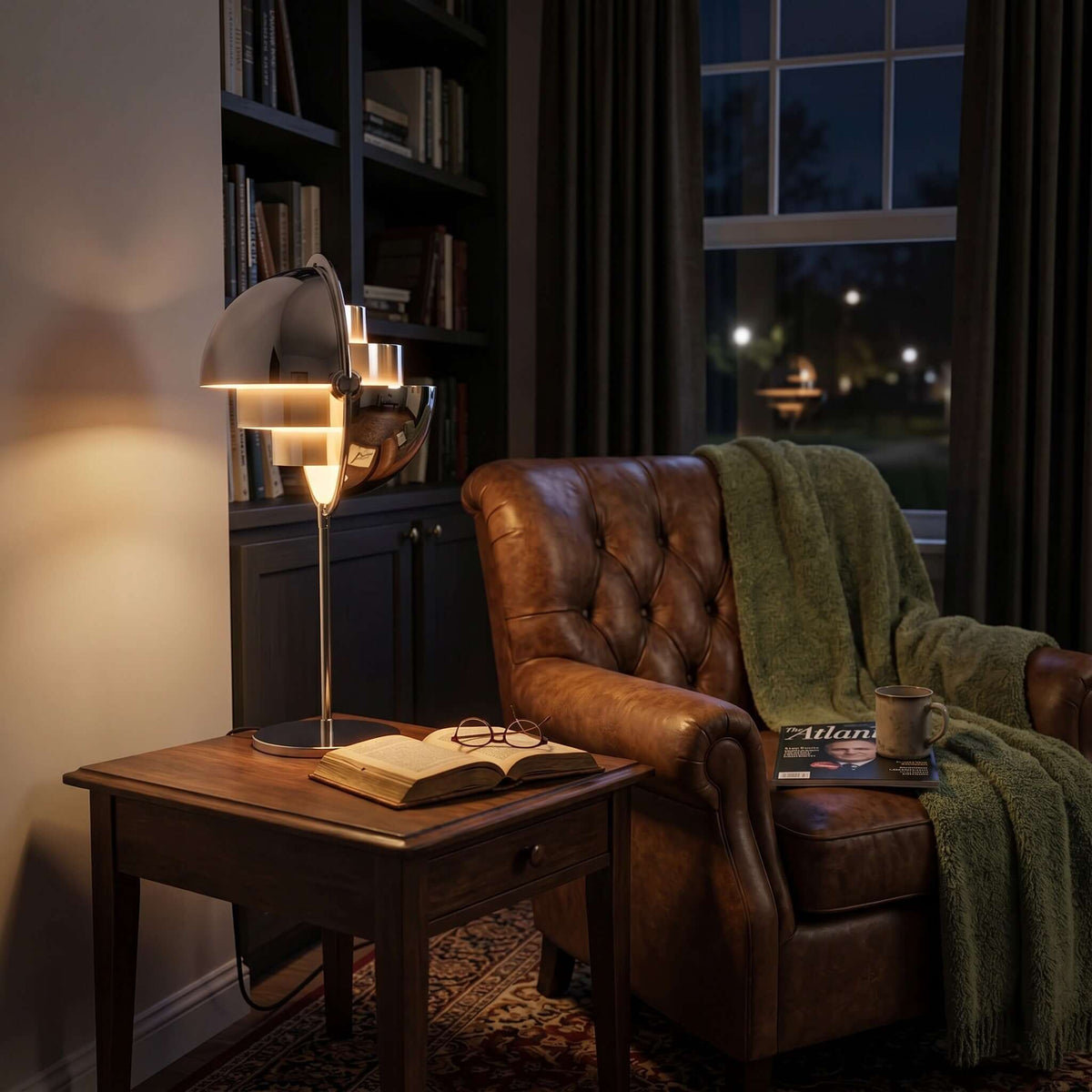 Deformed Ball Table Lamp Sculptural Ceramic Warm LED Accent Light