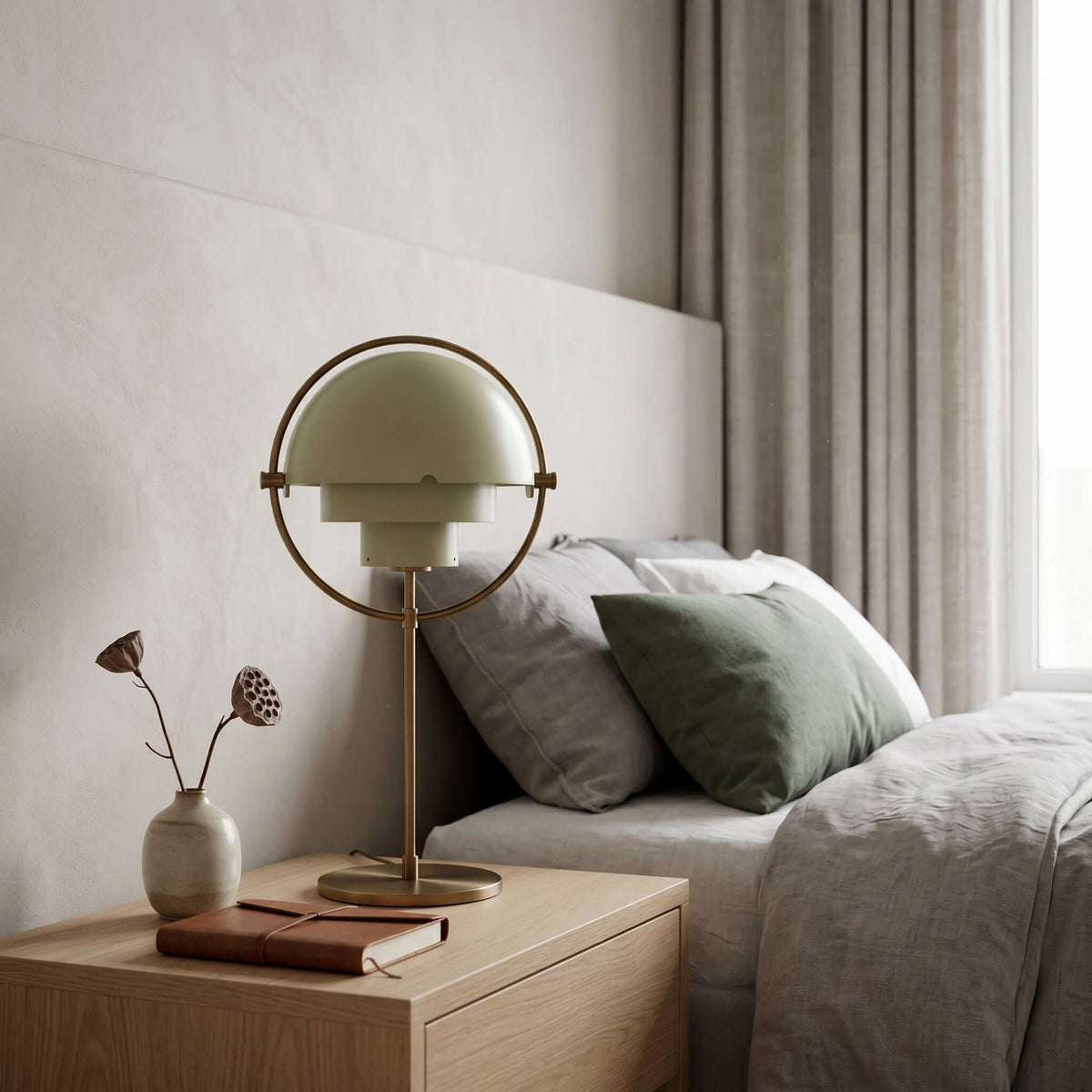 Deformed Ball Table Lamp Sculptural Ceramic Warm LED Accent Light