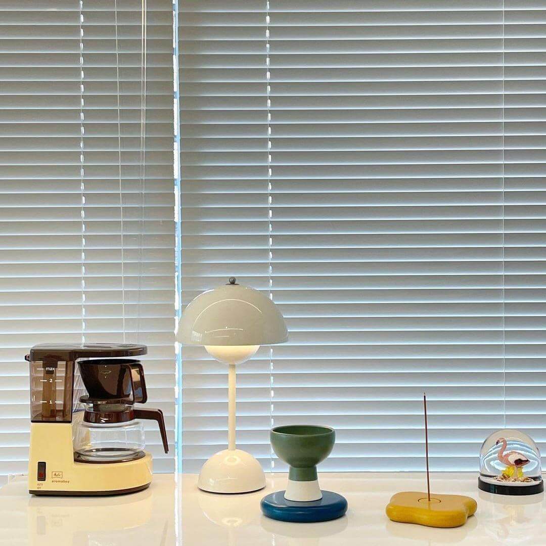 Flowerpot Cordless Rechargeable Table Lamp Dimmable Bedside Light