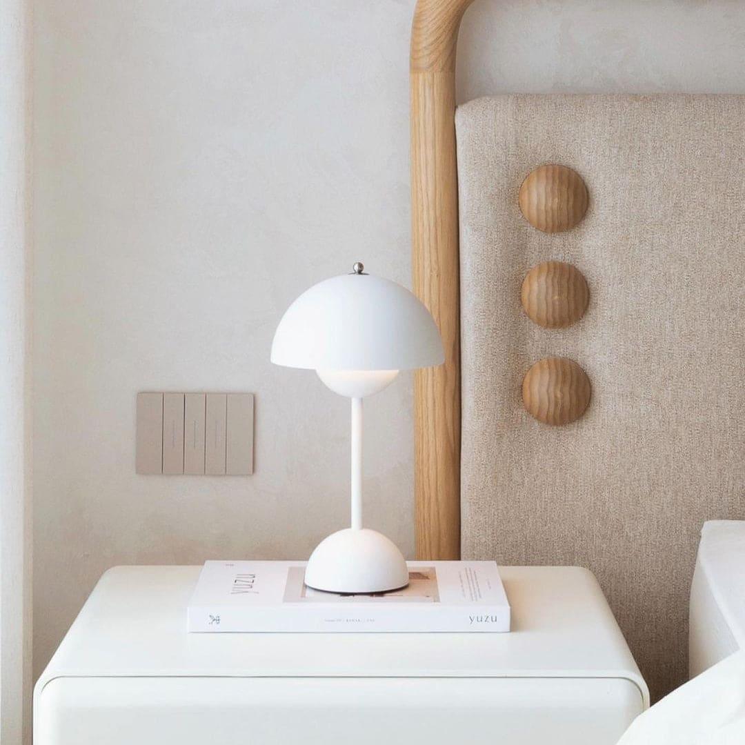Flowerpot Cordless Rechargeable Table Lamp Dimmable Bedside Light