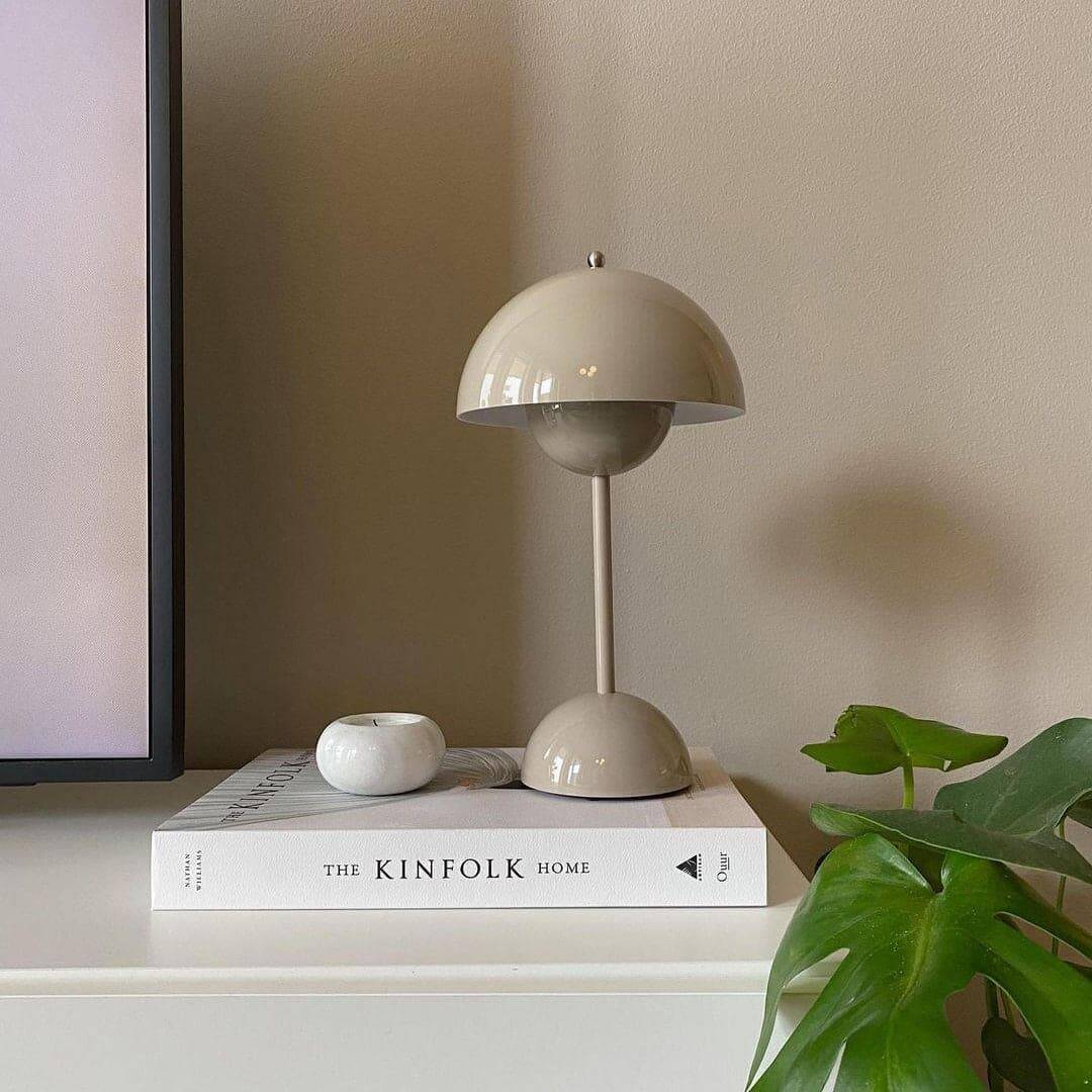 Flowerpot Cordless Rechargeable Table Lamp Dimmable Bedside Light
