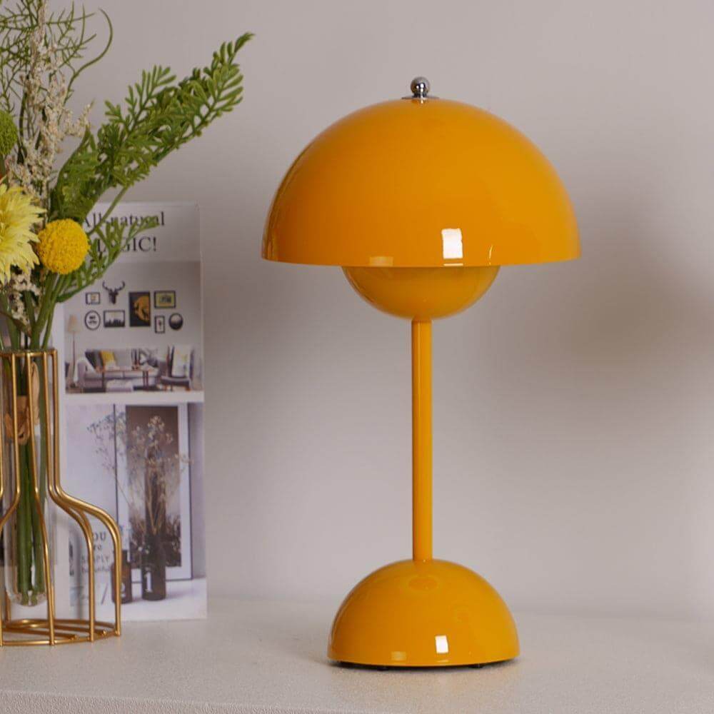 Flowerpot Cordless Rechargeable Table Lamp Dimmable Bedside Light