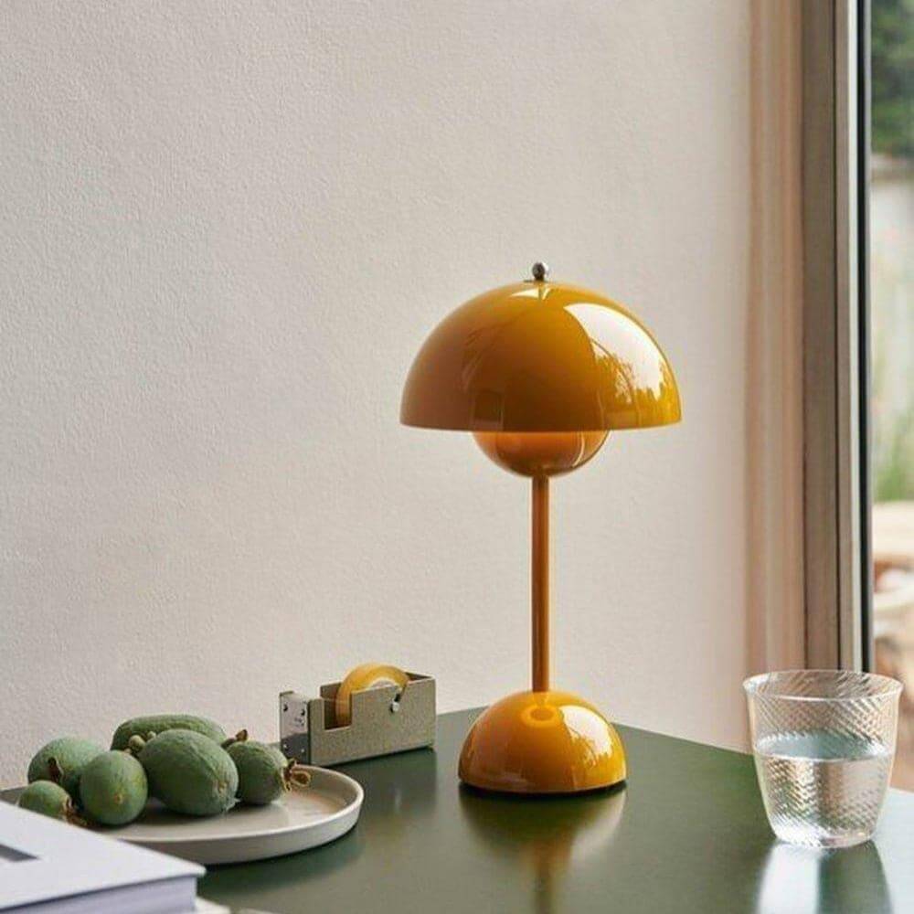 Flowerpot Cordless Rechargeable Table Lamp Dimmable Bedside Light
