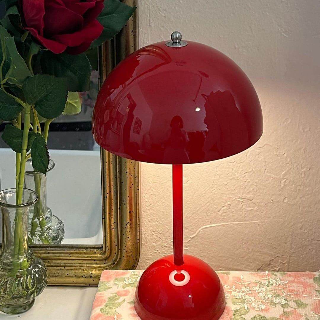 Flowerpot Cordless Rechargeable Table Lamp Dimmable Bedside Light