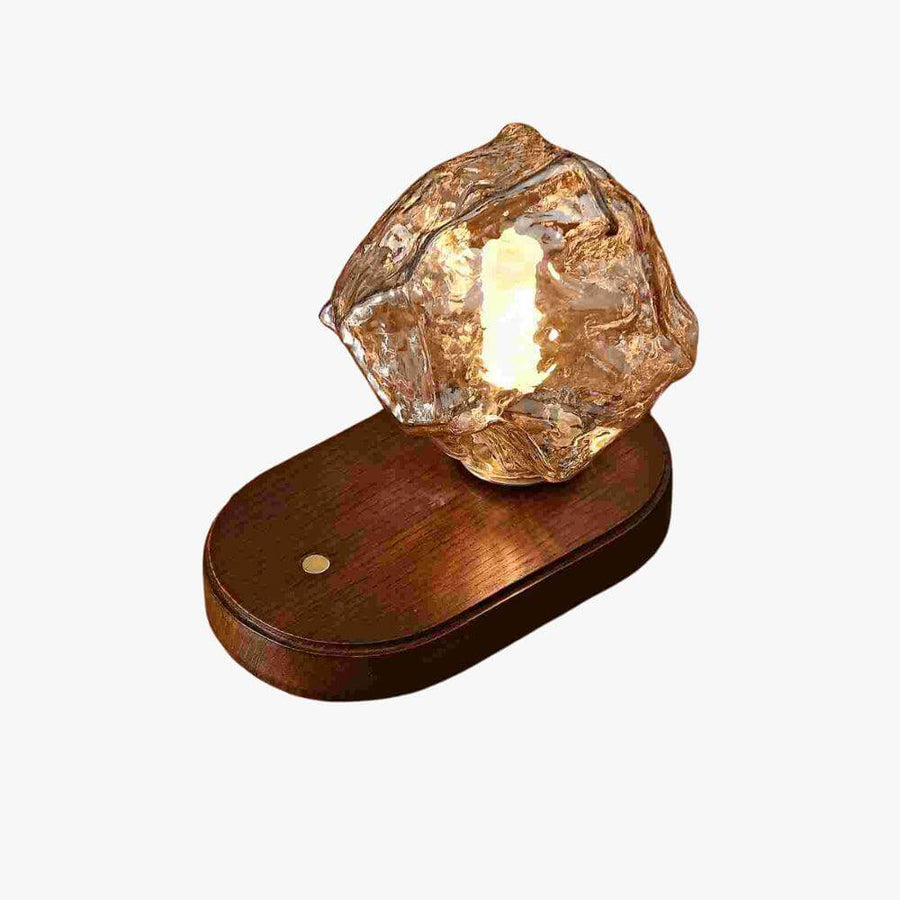 Ice Stone Cordless Rechargeable Table Lamp Textured Portable LED Light