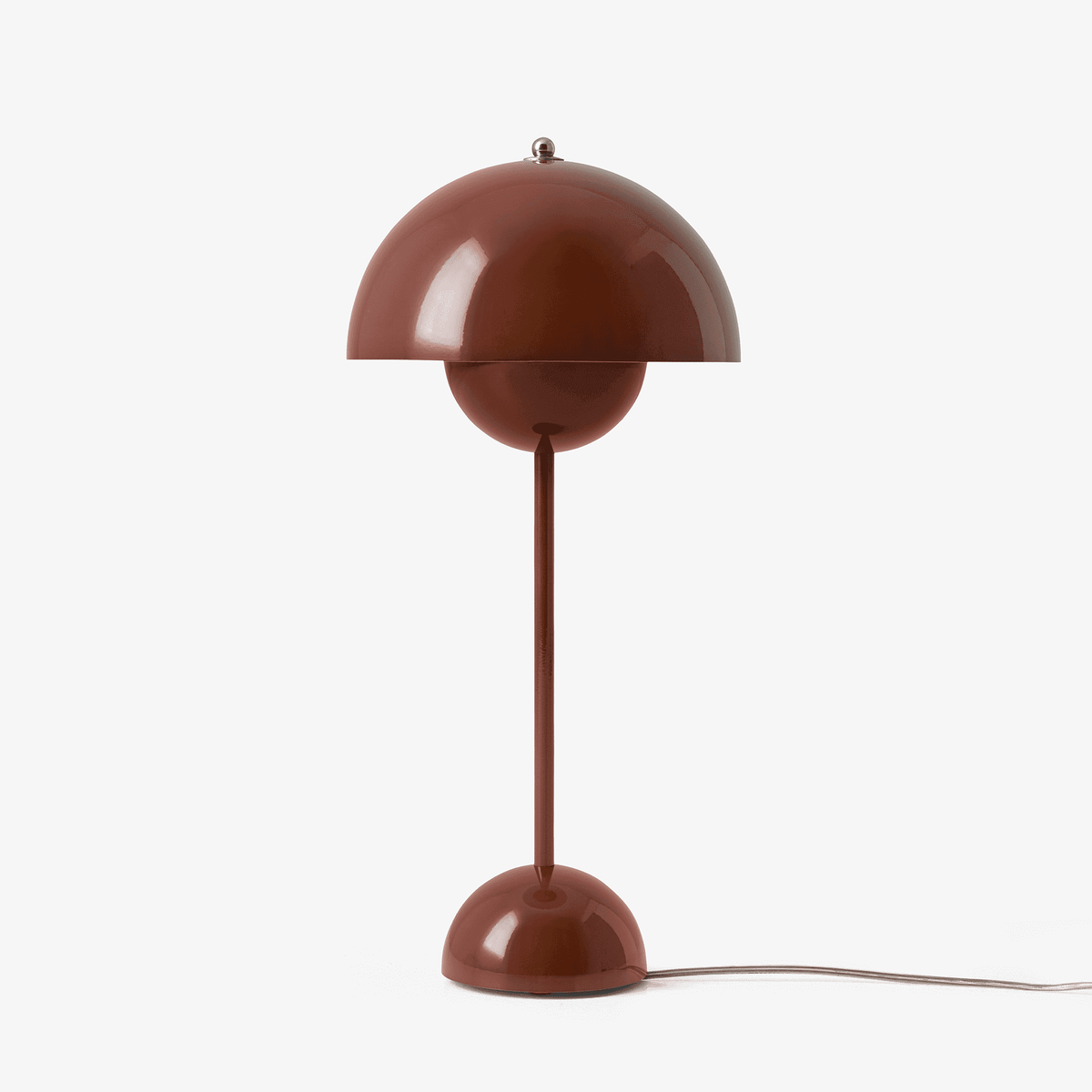 Flowerpot Table Lamp Metal Dome Shade Modern Bedside Light