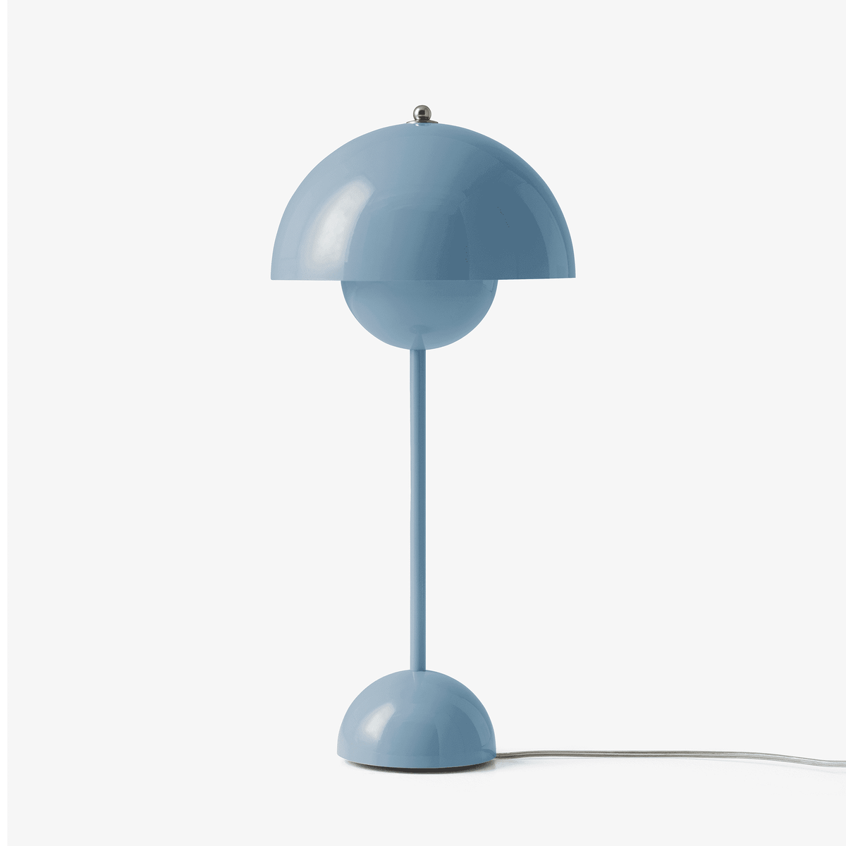 Flowerpot Table Lamp Metal Dome Shade Modern Bedside Light
