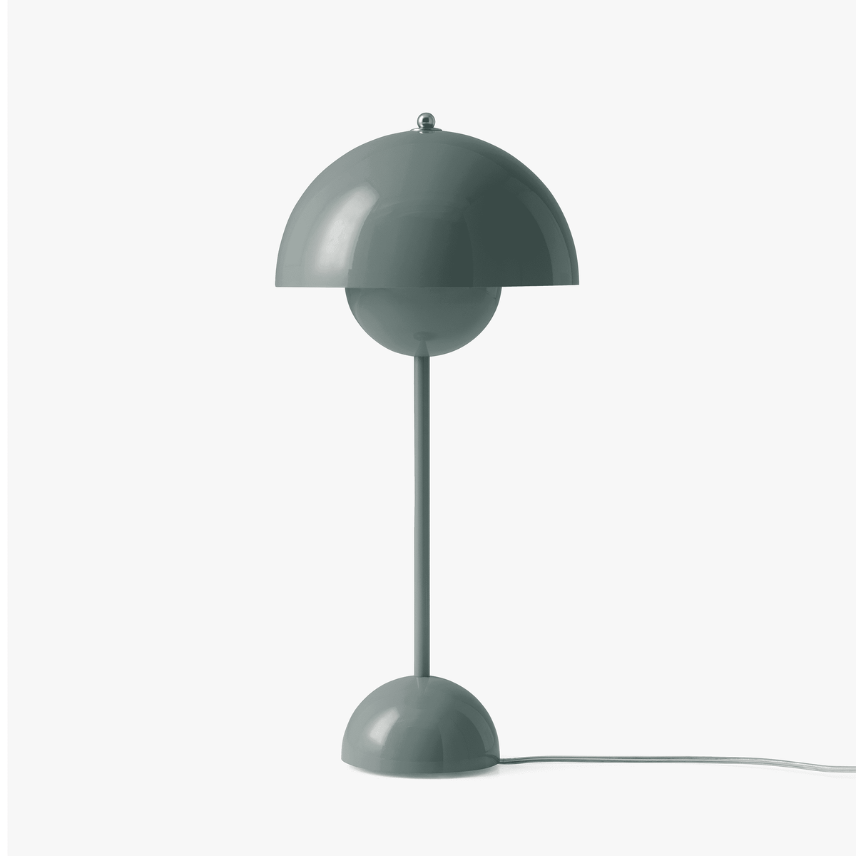 Flowerpot Table Lamp Metal Dome Shade Modern Bedside Light