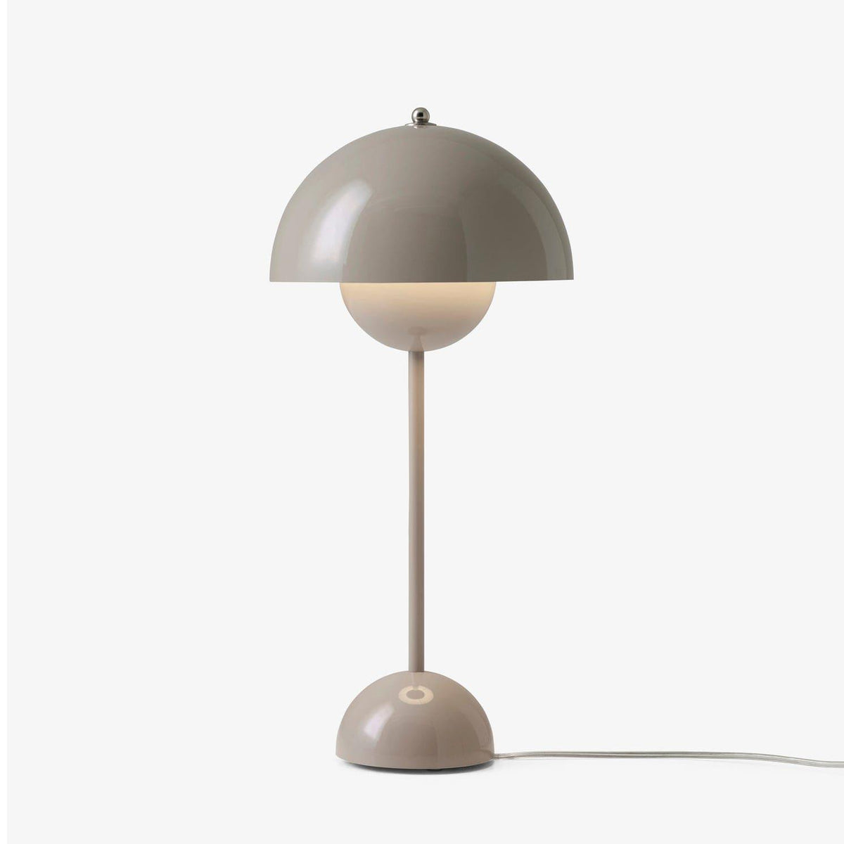 Flowerpot Table Lamp Metal Dome Shade Modern Bedside Light