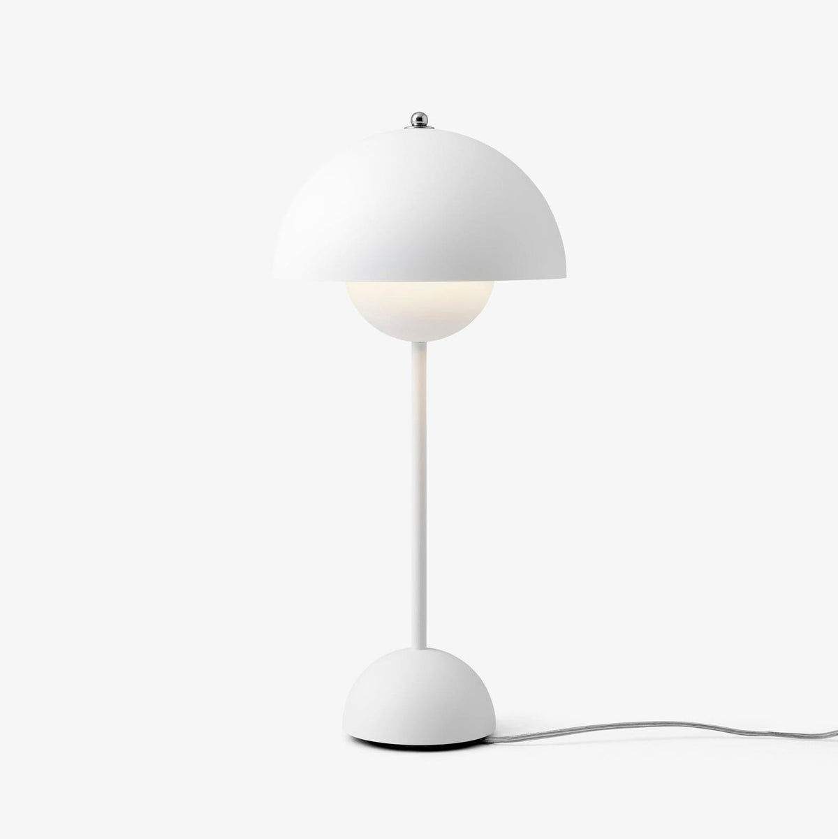 Flowerpot Table Lamp Metal Dome Shade Modern Bedside Light