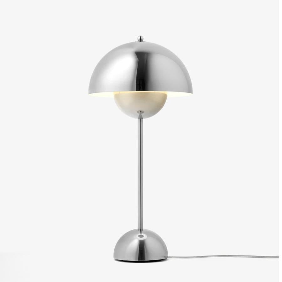 Flowerpot Table Lamp Metal Dome Shade Modern Bedside Light