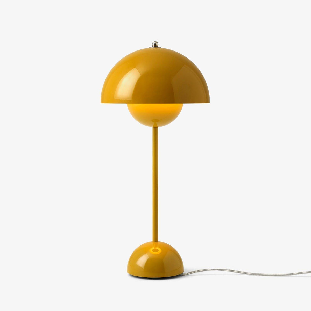 Flowerpot Table Lamp Metal Dome Shade Modern Bedside Light