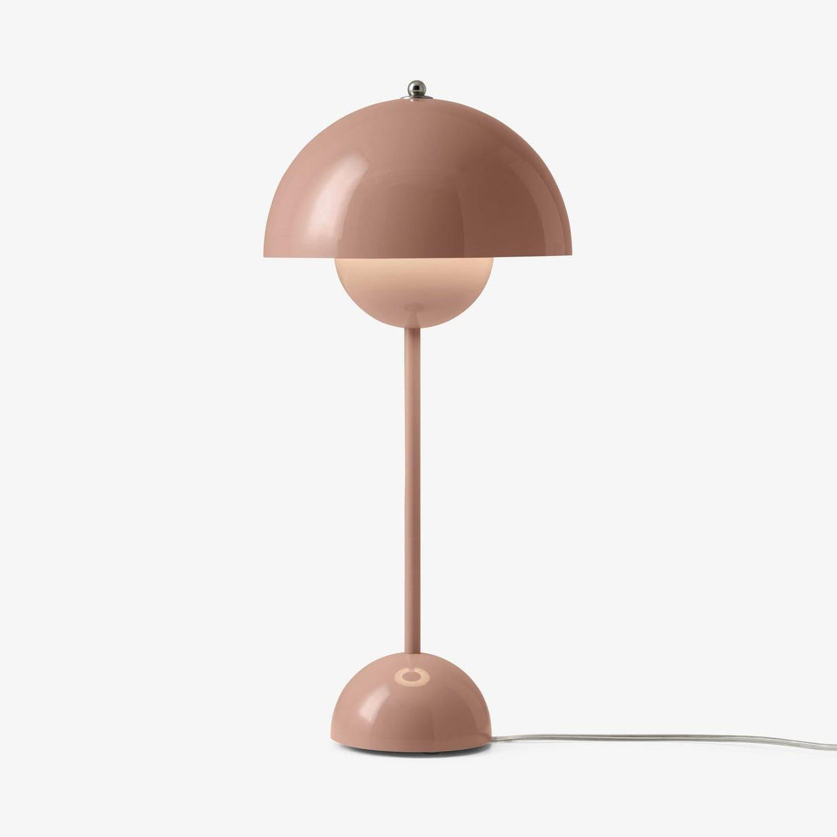 Flowerpot Table Lamp Metal Dome Shade Modern Bedside Light