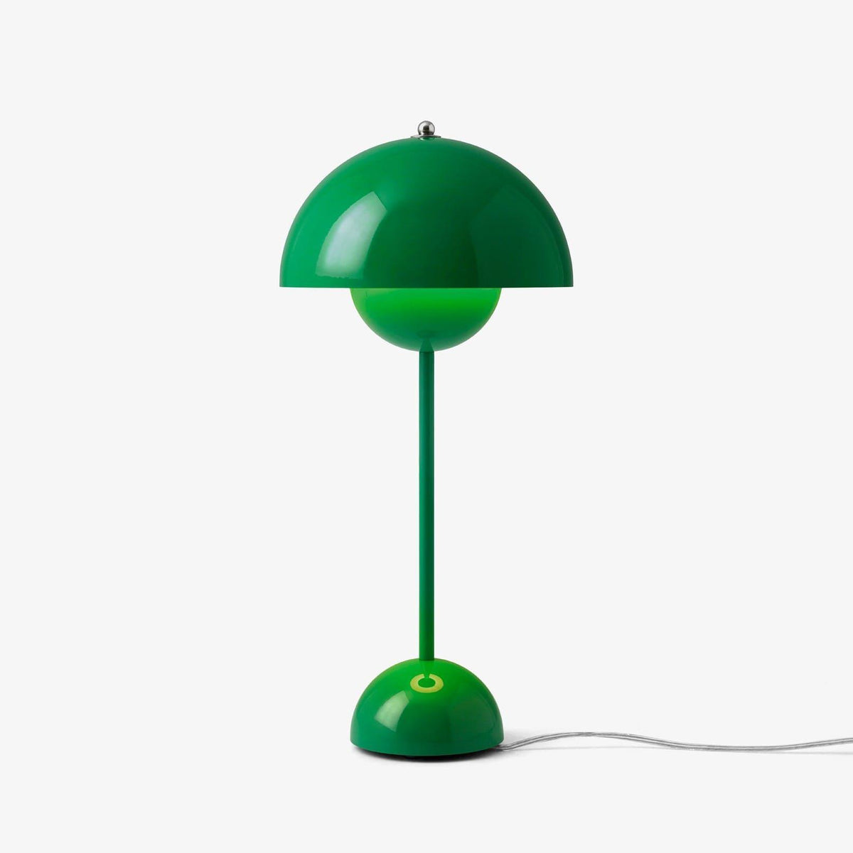 Flowerpot Table Lamp Metal Dome Shade Modern Bedside Light