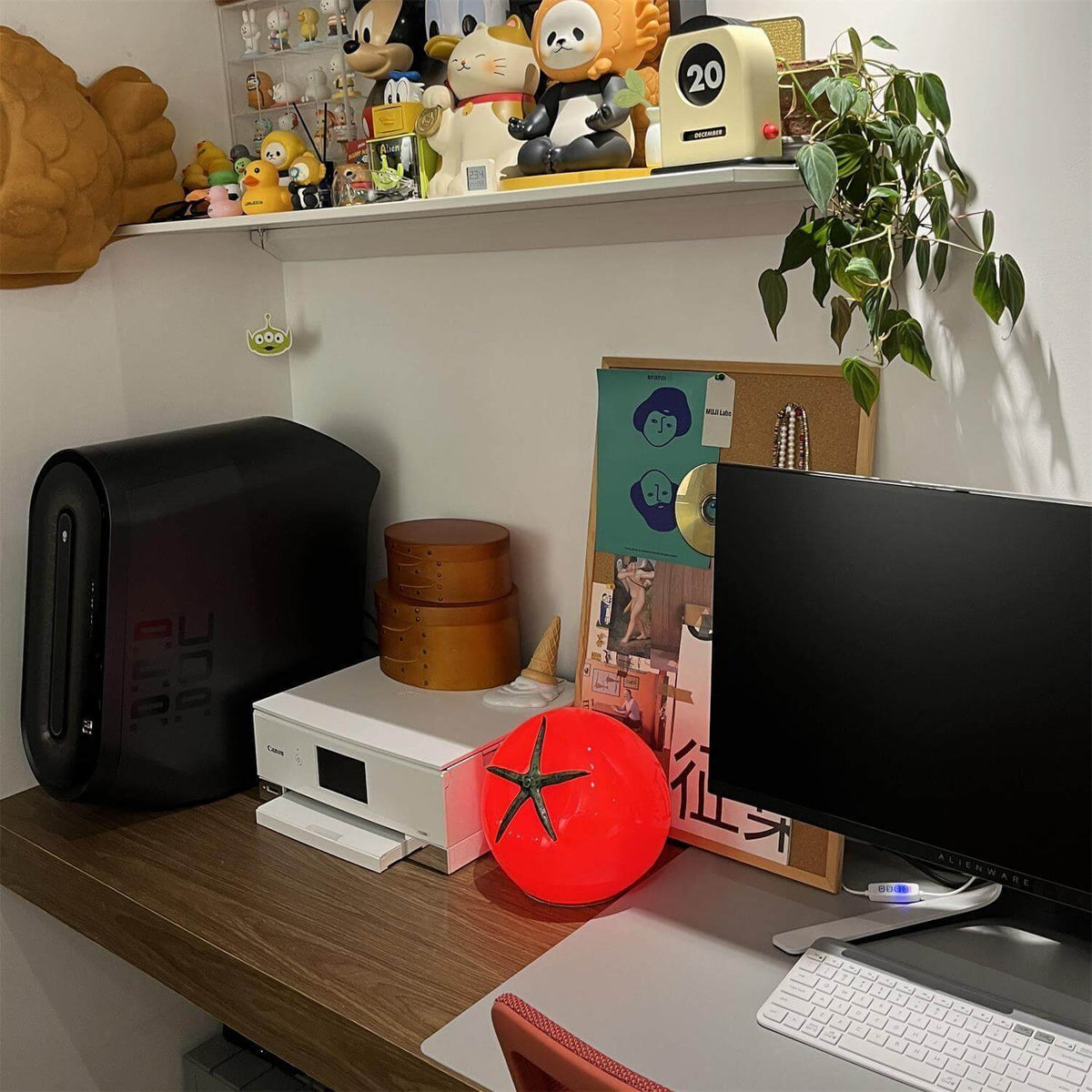 Tomato Modern Table Lamp Metal Shade Warm LED Accent Light