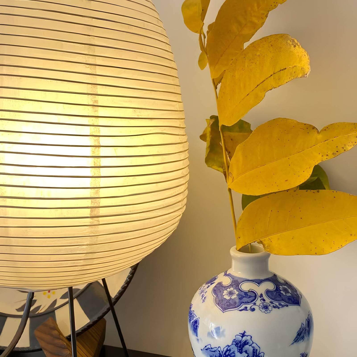 Bonn Washi Paper Table Lamp Rice Paper Shade Warm Ambient Light