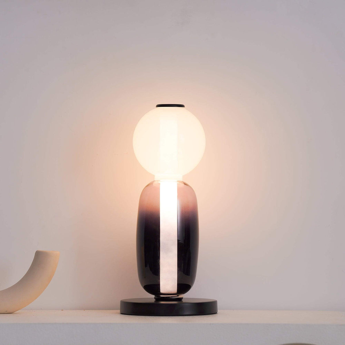 Candied Glass Table Lamp Hand Blown Textured Glass Ambient Light