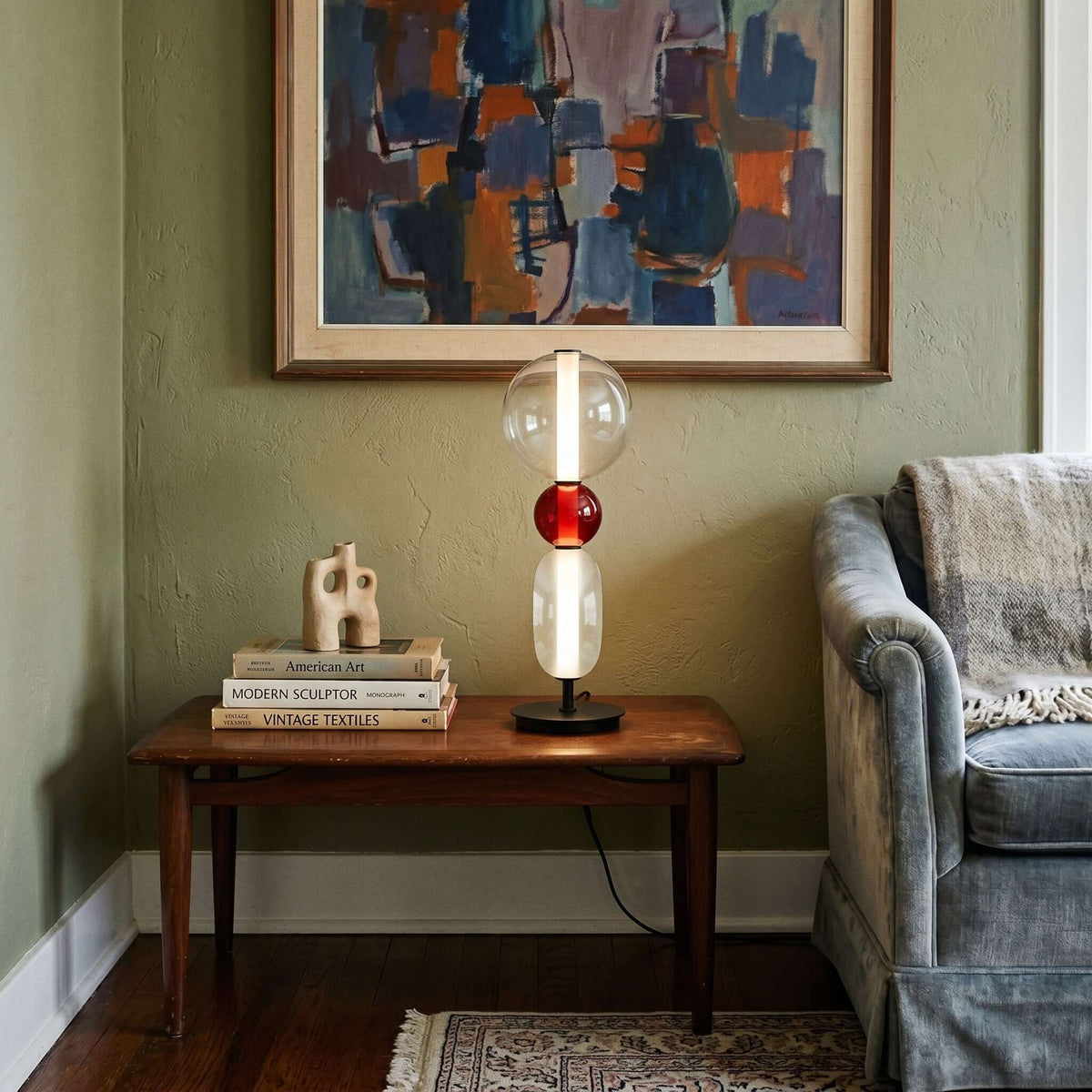 Candied Glass Table Lamp Hand Blown Textured Glass Ambient Light